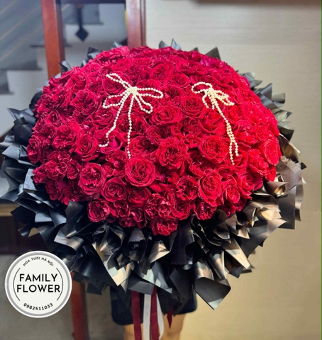 Bó hoa hồng đỏ khổng lồ tặng bạn gái ở Hà Nội ! Hoa hồng đỏ Hà Nội ! Mua hoa tươi Hà Nội