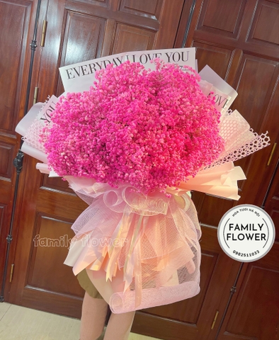 Bó hoa baby hồng tặng sinh nhật người yêu , vợ , nhân dịp valentine , mùng 8 tháng 3 ở Hà Nội