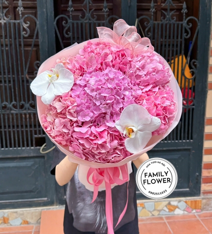 Hoa cẩm tú cầu hồng ! Family flower bó hoa cẩm tú cầu tặng bạn gái quận Ba Đình