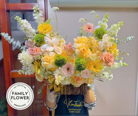 Lẵng hoa tặng sinh nhật đối tác! Sếp ! Đồng nghiệp ở Ba Đình Hà Nội ! Hoa sinh nhật Hà Nội