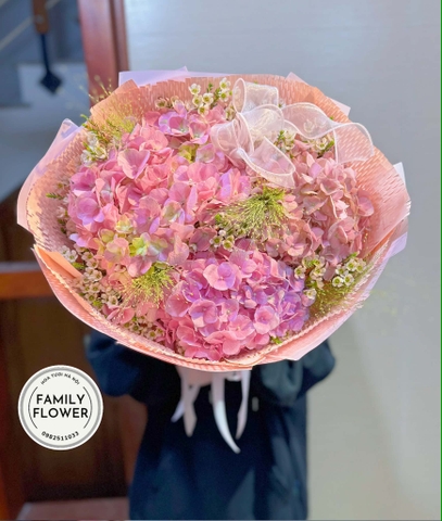 Bó hoa cẩm tú cầu hồng ! Hoa tặng bạn gái nhân dịp 8 tháng 3 ở quận Ba Đình Hà Nội ! Mua hoa tươi Hà Nội