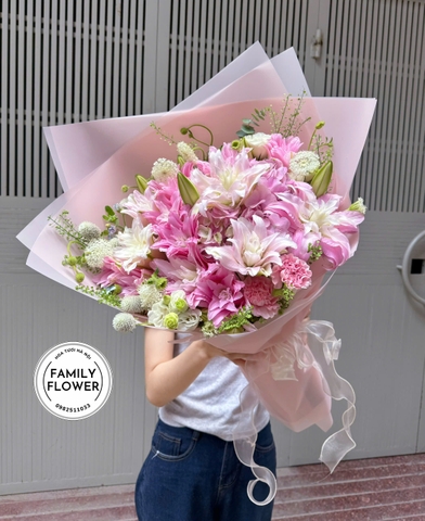 Bó Hoa Ly Kép Tặng Người Thương – Hoa Ly Kép – Bó Hoa Ly Kép Hồng | Family Flower Hà Nội