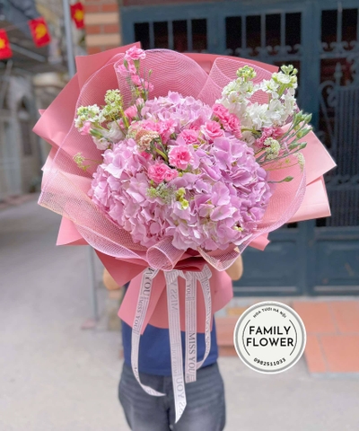 Hoa tươi Ba Đình ! Bó hoa cẩm tú cầu Hồng Hà Nội ! Hoa cẩm tú Cầu Hà Nội