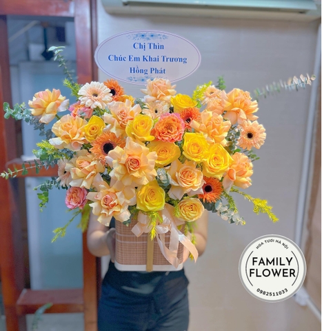 Lẵng hoa khai trương ở quận Đống đa , Cầu Giấy Hà Nội ! Hoa khai trương Hà Nội