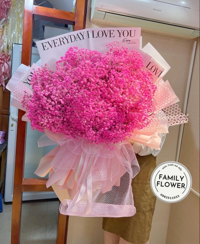 Bó hoa baby hồng tặng sinh nhật người yêu , vợ , nhân dịp valentine , mùng 8 tháng 3 ở Hà Nội