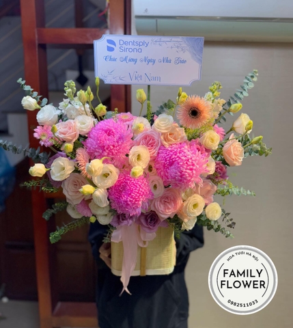 Lẵng hoa chúc mừng ngày nhà giáo Việt Nam 20 tháng 11! Hoa tươi Hà Nội