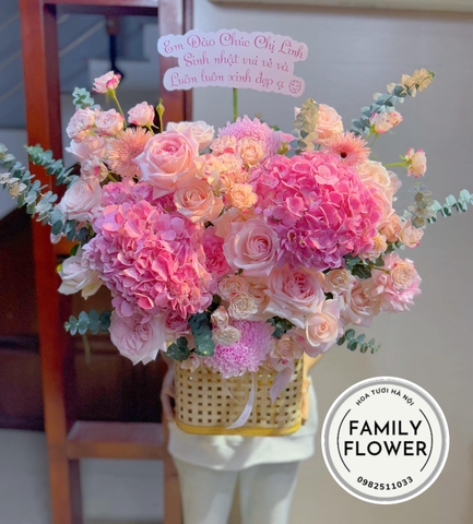 Lẵng hoa chúc mừng sinh nhật Hà Nội ! Hoa tươi Hà Nội
