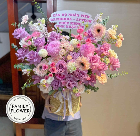 Hoa tươi sinh nhật Hà Nội. Lẵng hoa tươi tặng sinh nhật tại Hà Nội