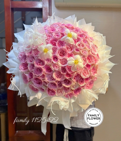 Bó Hoa Hồng Hồng Pastel Size Lớn Sang Trọng – Hoa Sinh Nhật Hà Nội | Family Flower