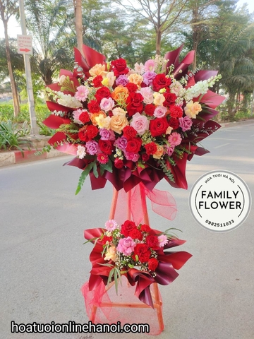 Hoa khai trương! Kệ hoa chúc mừng khai trương tại quận Tây Hồ - Hà Nội , hoa tươi Hà Nội