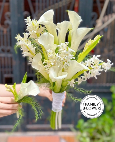 Bó hoa cưới dạ lan hương mic callalily | Hoa cưới | hoa cần tay cô dâu | hoa tươi hà nội