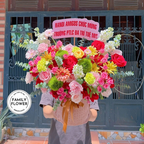 Lẵng hoa chúc mừng ! Family flower giao hoa nhanh Hà Nội !