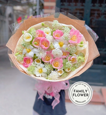 Hoa tulip Hà Nội ! Bó hoa tulip hồng ở Hà Nội ! Hoa tươi Hà Nội