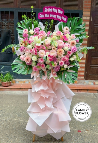 Hoa khai trương ! Kệ hoa chúc mừng khai trương ! Family flower  giao hoa nhanh Hà Nội