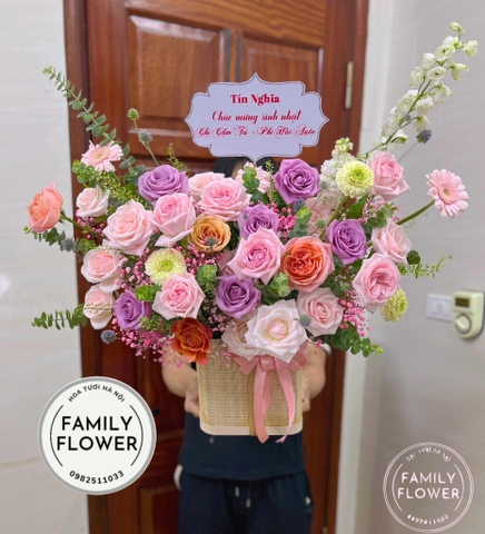 Lẵng hoa chúc mừng sinh nhật quận Đống Đa , Ba Đình Hà Nội ! Hoa tươi Hà Nội