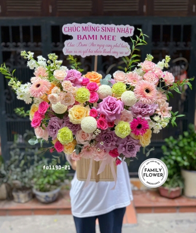 Lẵng Hoa Sinh Nhật Nhiều Màu Sang Trọng – Hoa Sinh Nhật Hà Nội | Family Flower
