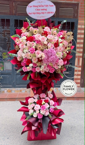 Kệ hoa chúc mừng 2 tầng chúc mừng khai trương hồng phát ! Hoa khai trương Hà Nội