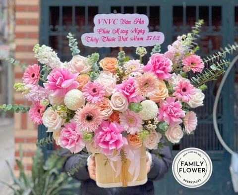 Lẵng hoa Hà Nội! Hoa Hà Nội ! Hoa tặng bạn bè ! Hoa 8 tháng 3