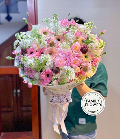 Bó hoa hồng dáng tròn tặng sinh nhật vợ , người yêu ở quận Tây Hồ Hà Nội ! Hoa tươi Tây Hồ