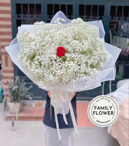 Bó hoa baby trắng tặng tốt nghiệp ở quận Cầu Giấy Hà Nội ! Hoa tốt nghiệp Hà Nội