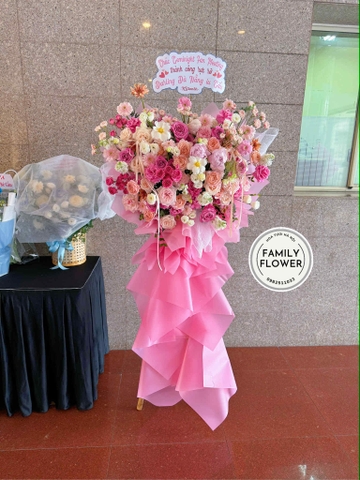 Kệ hoa tông hồng chúc mừng sự kiện , hội nghị quận Hoàn Kiếm ! Tây Hồ Hà Nội ! Hoa sự kiện