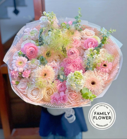 Bó hoa tặng bạn gái ! family flower hoa sinh nhật Hà Nội ! Mua hoa tươi Hà Nội