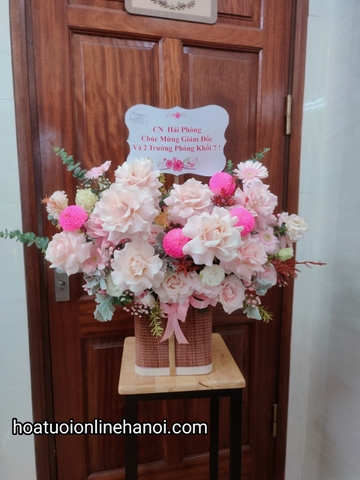 Lẵng hoa chúc mừng đẹp tại Hà Nội . Hoa chúc mừng Hà Nội.