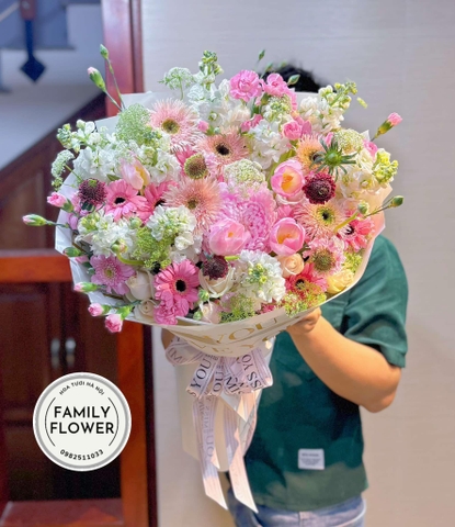 Bó hoa hồng dáng tròn tặng sinh nhật vợ , người yêu ở quận Tây Hồ Hà Nội ! Hoa tươi Tây Hồ