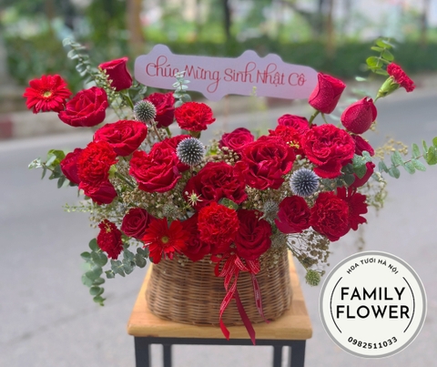 Lẵng hoa hồng đỏ tặng sinh nhật mẹ ,chị gái ở quận Hai Bà Trưng ! Hoa tươi Hai Bà Trưng ! Hoa tươi Hà Nội