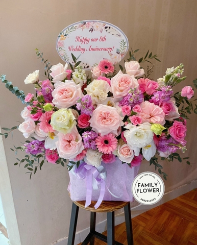 Lẵng hoa hồng chúc mừng sinh nhật mẹ đẹp tại quận Cầu Giấy - Hoa tươi Hà Nội.