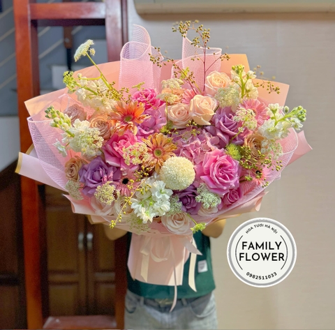 Bó hoa tặng valentine! Bó hoa tặng người yêu, vợ nhân dịp valentine Hà Nội!