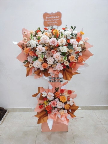 Kệ hoa cam chúc mừng khai trương, hội nghị tại quận Cầu Giấy - Hà Nội