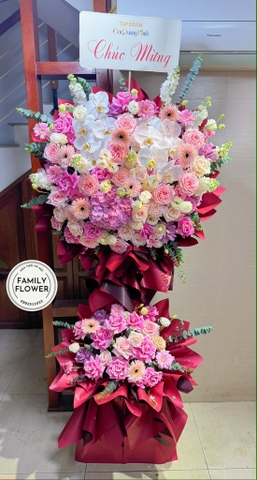 Kệ hoa hoa 2 tầng chúc mừng Hội nghị , sự kiện ! Hoa tươi Hà Nội
