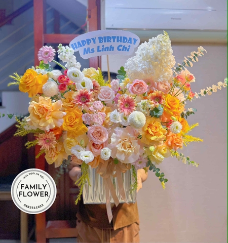 Lẵng hoa chúc mừng sinh nhật ở quận Ba Đình Hà Nội ! Hoa sinh nhật Hà Nội ! Hoa sinh nhật Ba ĐÌNH !