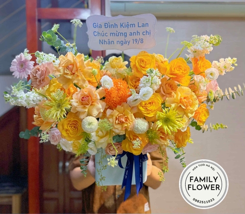 Lẵng hoa chúc mừng ngày công an nhân dân 19 tháng 8 ở Hà Nội ! Hoa tươi Hà Nội