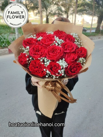 Hoa 8/3 .  Bó Hồng đỏ nhập tặng bạn gái nhân dịp 8/3 và lễ tình yêu ở Hà nội