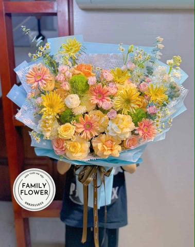 Bó hoa tặng sinh nhật bố ở quận Cầu Giấy Hà Nội ! Hoa tặng sinh nhật bố