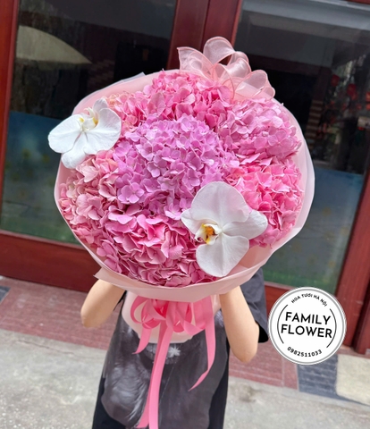 Hoa cẩm tú cầu hồng ! Family flower bó hoa cẩm tú cầu tặng bạn gái quận Ba Đình