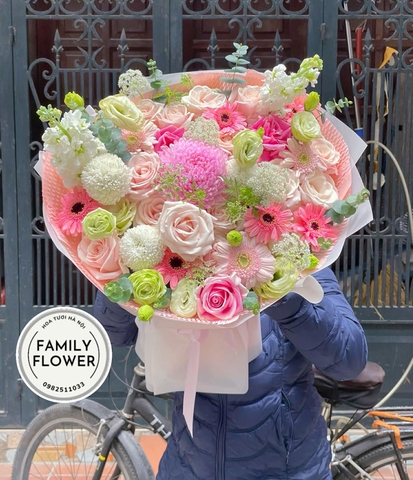 Bó hoa tặng bạn gái nhân dịp valentine ở quận Cầu Giấy, Ba Đình Hà Nội ! Hoa valentine Hà Nội