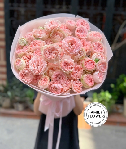 Bó Hoa Hồng Phấn Ngọt Ngào – Hoa Tươi Hà Nội | Family Flower