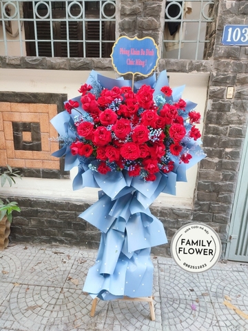 Kệ hoa tone đỏ may mắn chúc mừng khai trương ở Hà Nội - Cây hoa chúc mừng Hà Nội