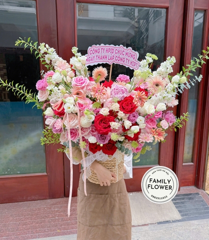 Lẵng Hoa Sinh Nhật Ba Đình Đẹp, Sang Trọng - Family Flower