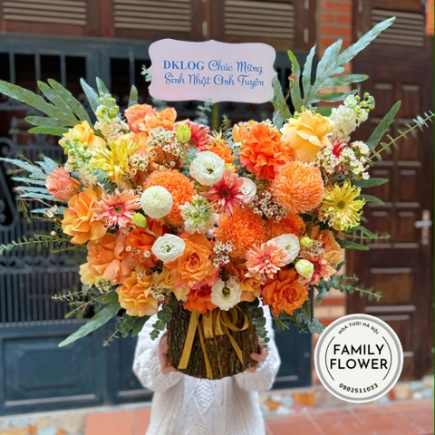 Lẵng hoa tặng sinh nhật! Family flower hoa sinh nhật Hà Nội