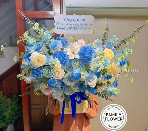 Lẵng hoa chúc mừng ngày quốc tế Phụ Nữ 8 tháng 3 ! Family flower hoa tươi Hà Nội ! Mua hoa tươi Hà Nội