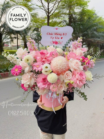 Hộp hoa tặng sinh nhật mẹ , vợ đẹp tại Hà Nội ! Điện hoa Hà Nội