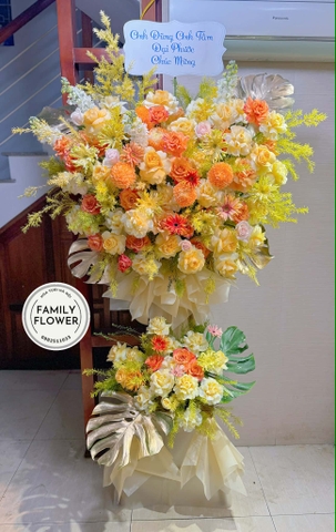 Kệ hoa chúc mừng khai trương Hà Nội ! Hoa tươi Hà Nội ! Family flower! Kệ hoa 2 tầng