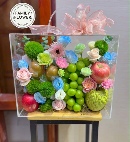 Vali hoa quả tặng sinh nhật ông bà , Bố mẹ quận Tây Hồ ' Hoa sinh nhật Tây Hồ Hà Nội