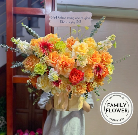 Lẵng hoa chúc mừng ngày 8 tháng 3! Hoa tươi quận Ba Đình!
