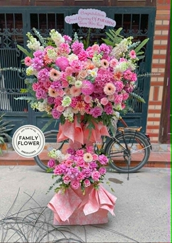 Kệ hoa 2 tầng chúc mừng khai trương ! Family flower ! Hoa khai trương Ba Đình