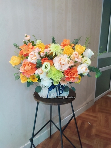 Giỏ hoa hồng phát - Family Flower - Hoa tươi Hà Nội